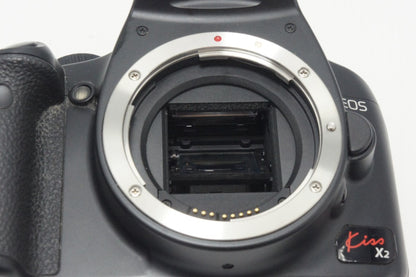 良品 Canon キヤノン EOS Kiss X2 レンズキット (EF-S 18-55mm F3.5-5.6 IS) デジタル一眼レフカメラ 260826i