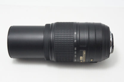 美品 Nikon ニコン AF-S DX NIKKOR 55-300mm F4.5-5.6G ED VR Fマウント ズームレンズ ブラック フード ポーチ付 260831a