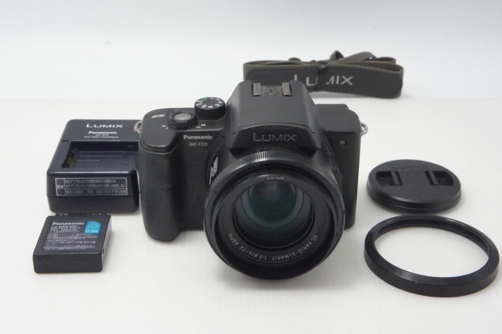 良品 Panasonic パナソニック LUMIX DMC-FZ20 デジタルカメラ ブラック 260831g