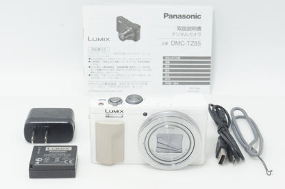 美品 Panasonic パナソニック LUMIX DMC-TZ85 コンパクトデジタルカメラ ホワイト 260831h