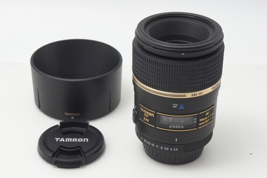 美品 TAMRON タムロン SP AF 90mm F2.8 Di MACRO 272E PENTAX ペンタックス Kマウント 単焦点レンズ フード付 260831y