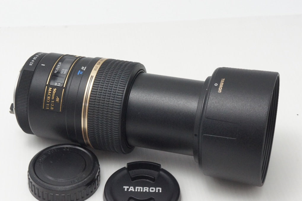 美品 TAMRON タムロン SP AF 90mm F2.8 Di MACRO 272E PENTAX ペンタックス Kマウント 単焦点レンズ フード付 260831y