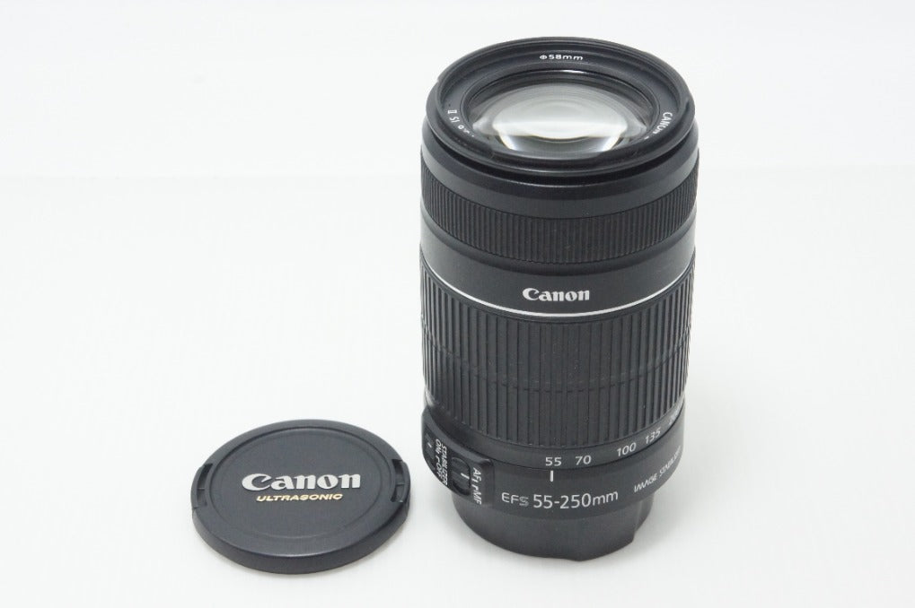 良品 Canon キヤノン EF-S 55-250mm F4-5.6 IS II APS-C ズームレンズ 260902c