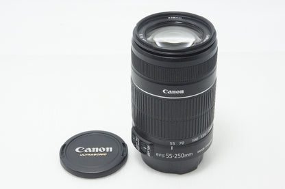 良品 Canon キヤノン EF-S 55-250mm F4-5.6 IS II APS-C ズームレンズ 260902c