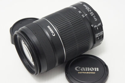 良品 Canon キヤノン EF-S 55-250mm F4-5.6 IS II APS-C ズームレンズ 260902c