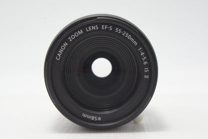 良品 Canon キヤノン EF-S 55-250mm F4-5.6 IS II APS-C ズームレンズ 260902c