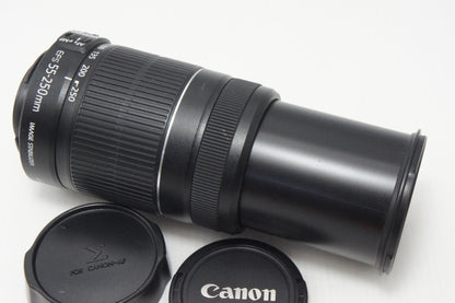 良品 Canon キヤノン EF-S 55-250mm F4-5.6 IS II APS-C ズームレンズ 260902c