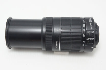 良品 Canon キヤノン EF-S 55-250mm F4-5.6 IS II APS-C ズームレンズ 260902c