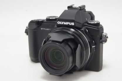 美品 OLYMPUS オリンパス STYLUS 1 コンパクトデジタルカメラ ブラック 260904a