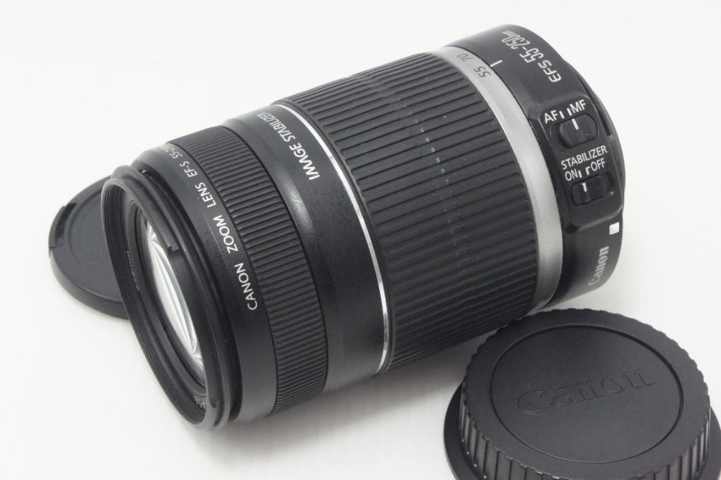 美品 Canon キヤノン EF-S 55-250mm F4-5.6 IS APS-C ズームレンズ 260904k