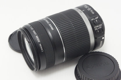 美品 Canon キヤノン EF-S 55-250mm F4-5.6 IS APS-C ズームレンズ 260904k