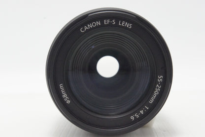 美品 Canon キヤノン EF-S 55-250mm F4-5.6 IS APS-C ズームレンズ 260904k