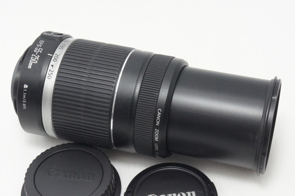 美品 Canon キヤノン EF-S 55-250mm F4-5.6 IS APS-C ズームレンズ 260904k