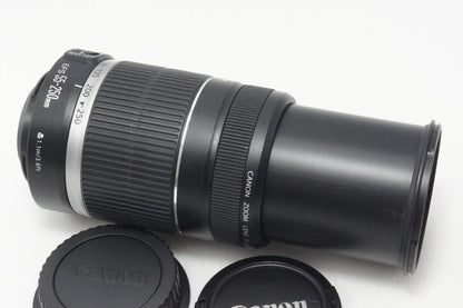 美品 Canon キヤノン EF-S 55-250mm F4-5.6 IS APS-C ズームレンズ 260904k