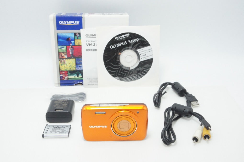 美品 OLYMPUS オリンパス VH-210 コンパクトデジタルカメラ オレンジ 元箱付 260907k