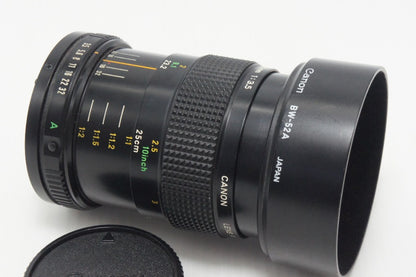 Canon キヤノン NEW FD 50mm F3.5 MACRO MF 単焦点レンズ フード付 260908e