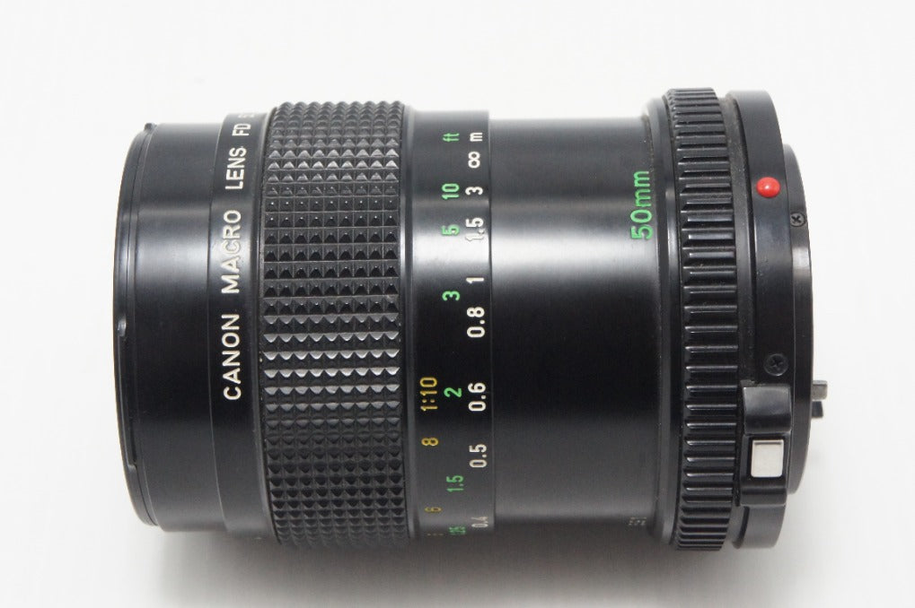 Canon キヤノン NEW FD 50mm F3.5 MACRO MF 単焦点レンズ フード付 260908e