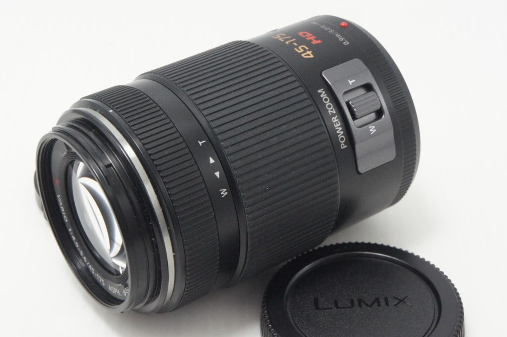美品 Panasonic LUMIX G X VARIO PZ 45-175mm F4.0-5.6 ASPH. POWER O.I.S. H-PS45175 マイクロフォーサーズ フード付 260912g