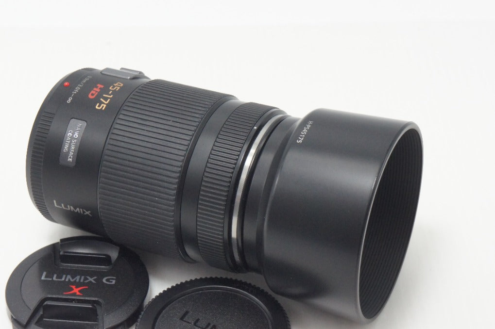 美品 Panasonic LUMIX G X VARIO PZ 45-175mm F4.0-5.6 ASPH. POWER O.I.S. H-PS45175 マイクロフォーサーズ フード付 260912g
