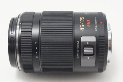美品 Panasonic LUMIX G X VARIO PZ 45-175mm F4.0-5.6 ASPH. POWER O.I.S. H-PS45175 マイクロフォーサーズ フード付 260912g