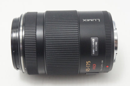 美品 Panasonic LUMIX G X VARIO PZ 45-175mm F4.0-5.6 ASPH. POWER O.I.S. H-PS45175 マイクロフォーサーズ フード付 260912g