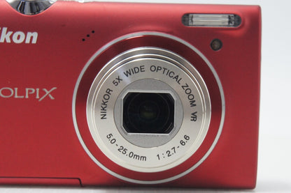 Nikon ニコン COOLPIX S5100 コンパクトデジタルカメラ クリアレッド 元箱付 261001g