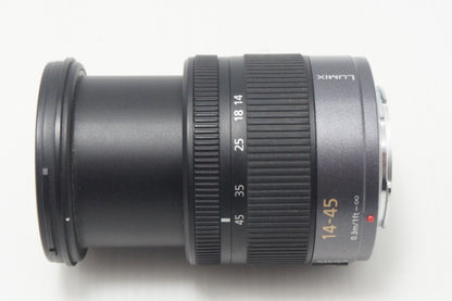 Panasonic パナソニック LUMIX G VARIO 14-45mm F3.5-5.6 ASPH. MEGA O.I.S. H-FS014045 AFレンズ マイクロフォーサーズ 261001m