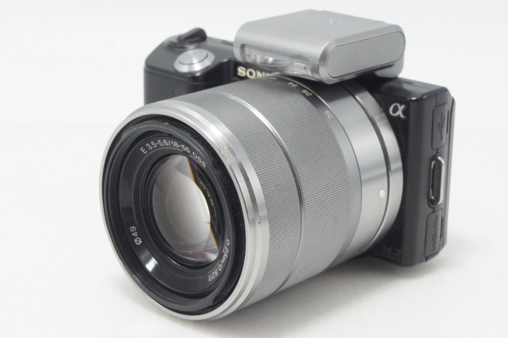 SONY ソニー NEX-5 ズームレンズキット( E 18-55mm OSS) ミラーレス一眼カメラ ブラック 元箱付 261001t