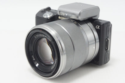 SONY ソニー NEX-5 ズームレンズキット( E 18-55mm OSS) ミラーレス一眼カメラ ブラック 元箱付 261001t