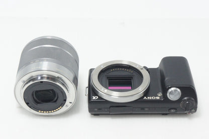 SONY ソニー NEX-5 ズームレンズキット( E 18-55mm OSS) ミラーレス一眼カメラ ブラック 元箱付 261001t