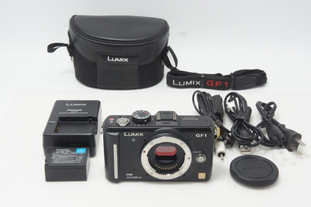 美品 Panasonic パナソニック LUMIX DMC-GF1 ボディ ミラーレス一眼カメラ エスプリブラック ケース付 261005t