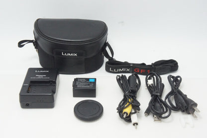 美品 Panasonic パナソニック LUMIX DMC-GF1 ボディ ミラーレス一眼カメラ エスプリブラック ケース付 261005t