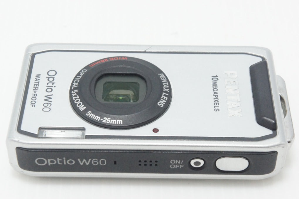 良品 PENTAX ペンタックス Optio W60 コンパクトデジタルカメラ シルバー 元箱付 261006d