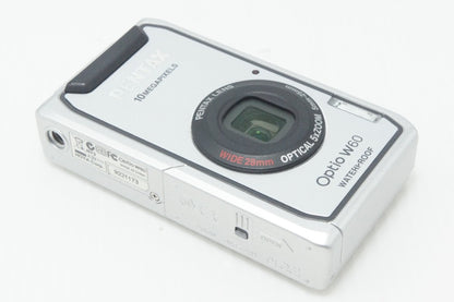 良品 PENTAX ペンタックス Optio W60 コンパクトデジタルカメラ シルバー 元箱付 261006d