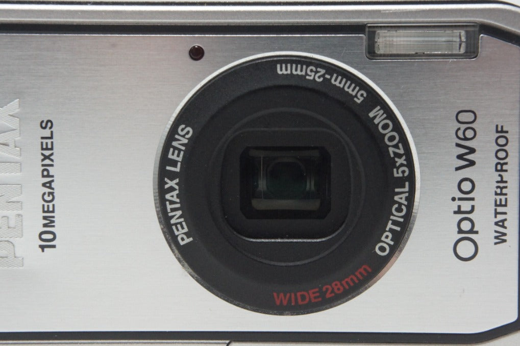 良品 PENTAX ペンタックス Optio W60 コンパクトデジタルカメラ シルバー 元箱付 261006d