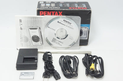 良品 PENTAX ペンタックス Optio W60 コンパクトデジタルカメラ シルバー 元箱付 261006d