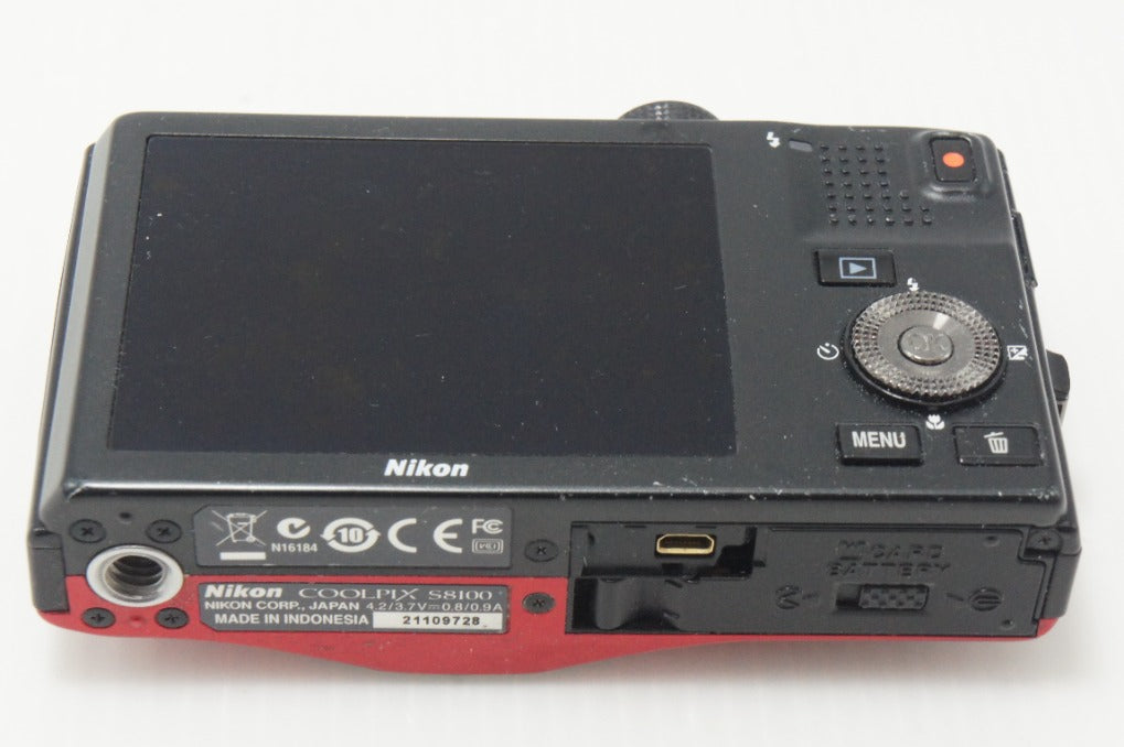 Nikon ニコン COOLPIX S8100 コンパクトデジタルカメラ フラッシュレッド 元箱付 261008a