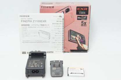 FUJIFILM 富士フイルム FinePix Z1100EXR コンパクトデジタルカメラ コーラルピンク 元箱付 261008g