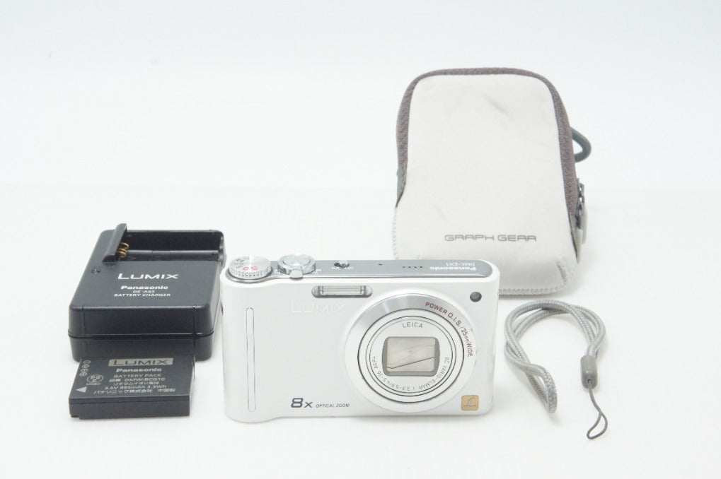 良品 Panasonic パナソニック LUMIX DMC-ZX1 コンパクトデジタルカメラ ホワイト ポーチ付 261009u