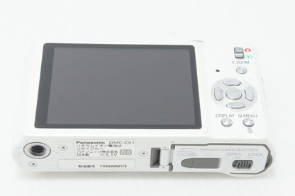 良品 Panasonic パナソニック LUMIX DMC-ZX1 コンパクトデジタルカメラ ホワイト ポーチ付 261009u