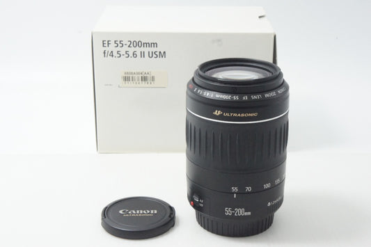Canon キヤノン EF 55-200mm F4.5-5.6 II USM AFレンズ Canon EFマウント フルサイズ 元箱付 261014i