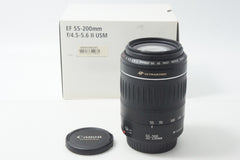 Canon キヤノン EF 55-200mm F4.5-5.6 II USM AFレンズ Canon EFマウント フルサイズ 元箱付 261014i