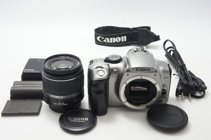 Canon キヤノン EOS Kiss Digital レンズキット (EF-S 18-55mm II USM) デジタル一眼レフカメラ シルバー EFマウント APS-C 261014l