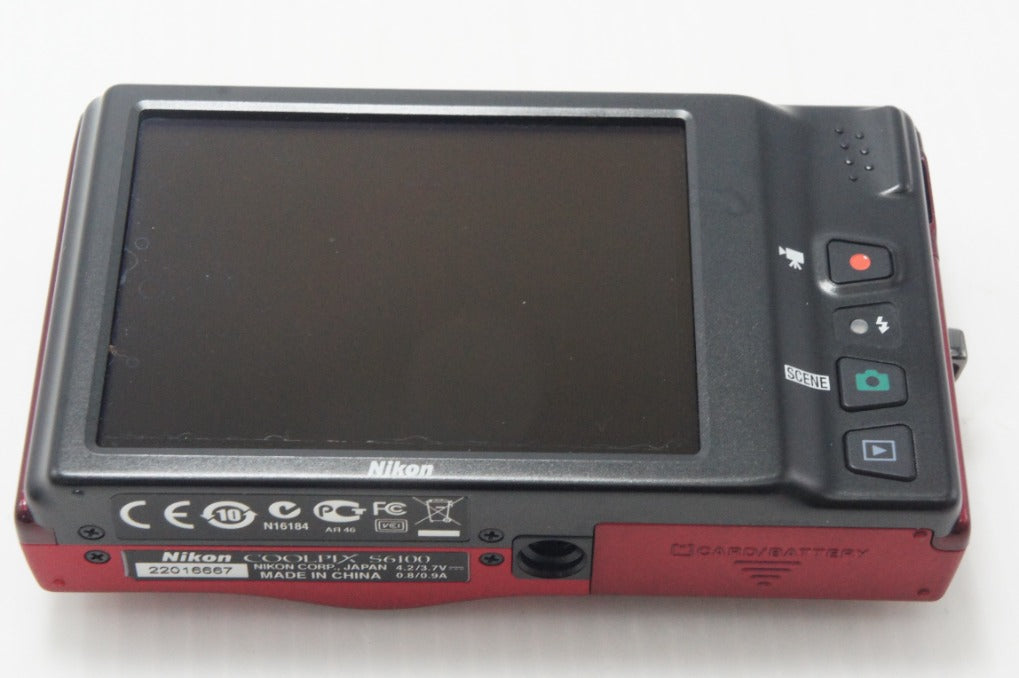 Nikon ニコン COOLPIX S6100 コンパクトデジタルカメラ スーパーレッド 元箱付 261023e