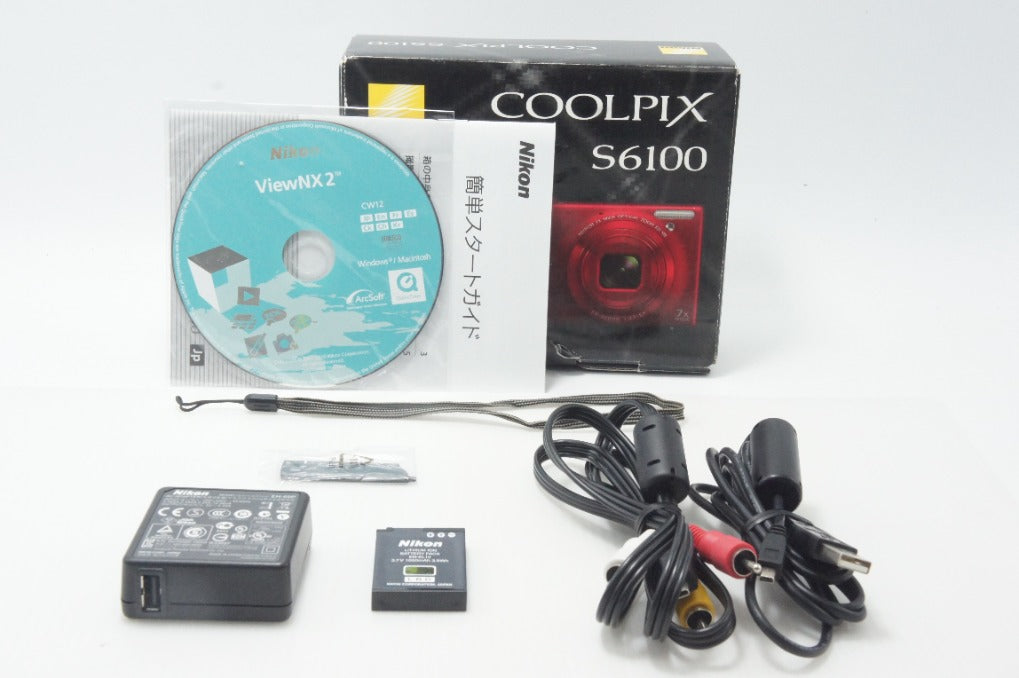 Nikon ニコン COOLPIX S6100 コンパクトデジタルカメラ スーパーレッド 元箱付 261023e