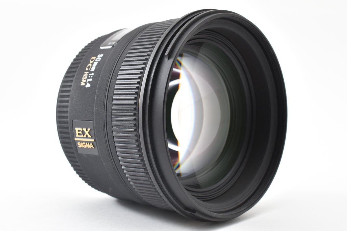 良品 SIGMA シグマ 50mm F1.4 EX DG HSM AFレンズ Canon EFマウント フルサイズ 元箱付 260921b