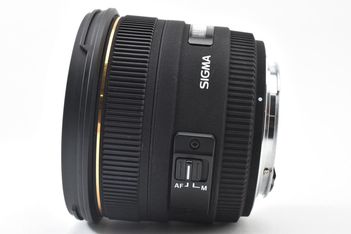 良品 SIGMA シグマ 50mm F1.4 EX DG HSM AFレンズ Canon EFマウント フルサイズ 元箱付 260921b