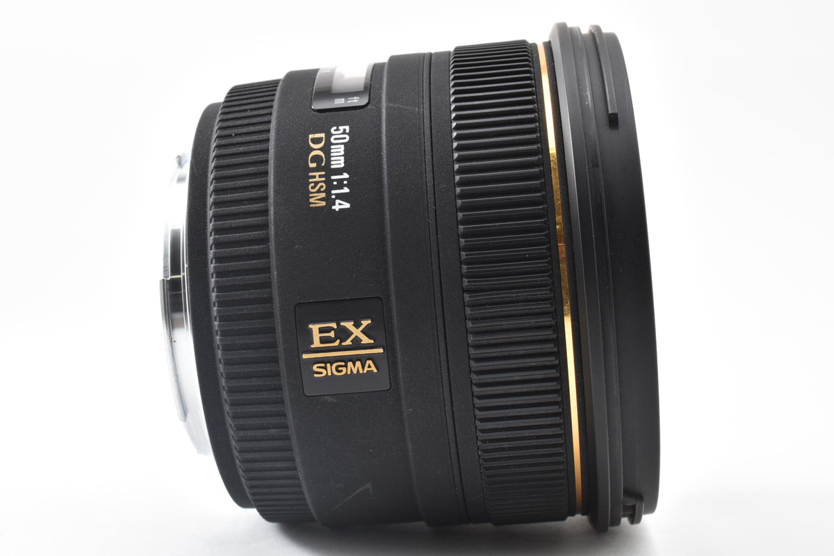 良品 SIGMA シグマ 50mm F1.4 EX DG HSM AFレンズ Canon EFマウント フルサイズ 元箱付 260921b