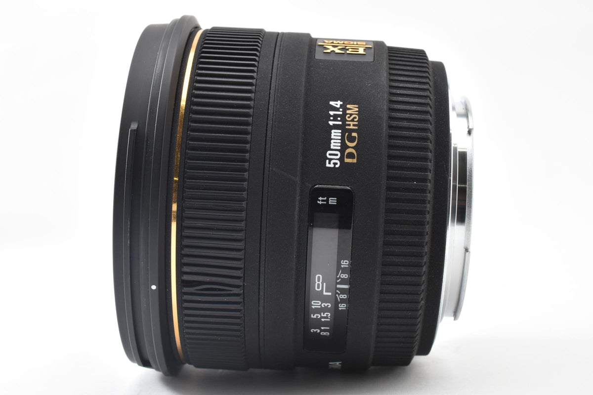 良品 SIGMA シグマ 50mm F1.4 EX DG HSM AFレンズ Canon EFマウント フルサイズ 元箱付 260921b