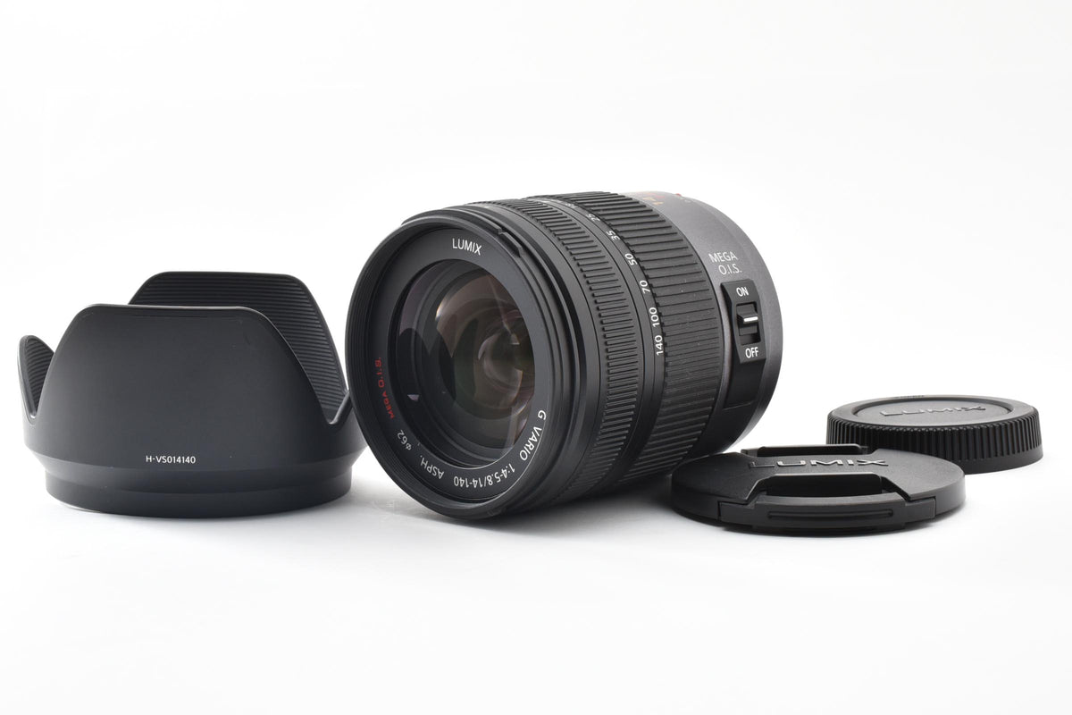 良品 Panasonic LUMIX G VARIO HD 14-140mm F4.0-5.8 ASPH. MEGA O.I.S. H-VS014140 AFレンズ マイクロフォーサーズ フード付 260921g
